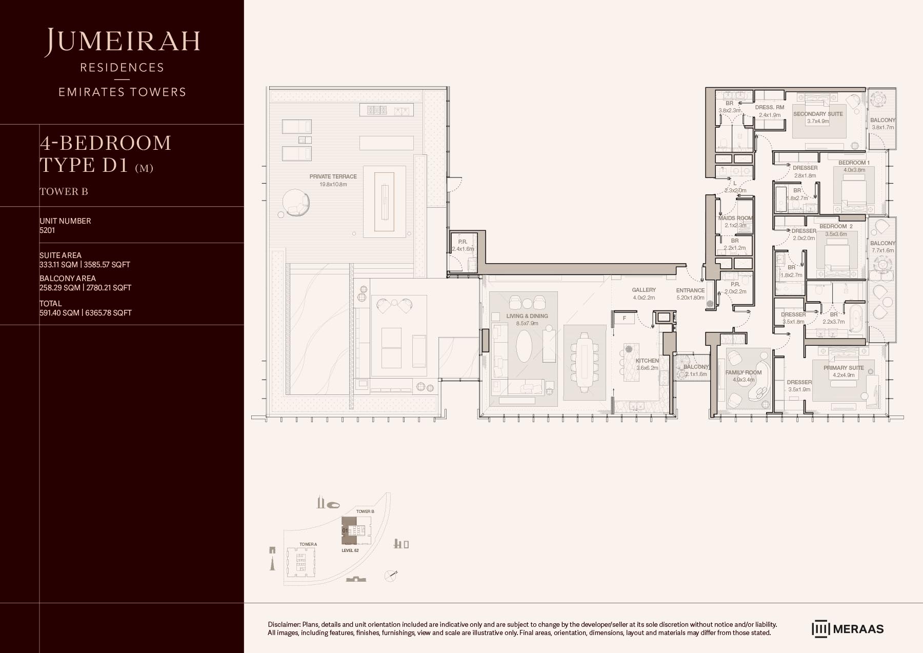 4 خواب + اتاق خدمتکار