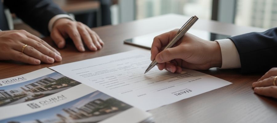 امضای قرارداد اجاره در دبی