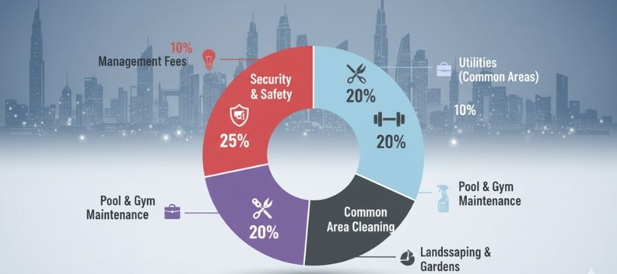 تقسیم‌بندی هزینه‌های شارژ خدمات در مجتمع‌های دبی